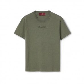Lady's Gucci Embroidered Cotton Jersey T-Shirt
