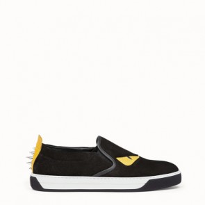 Mens slip on sneakers shoes in black