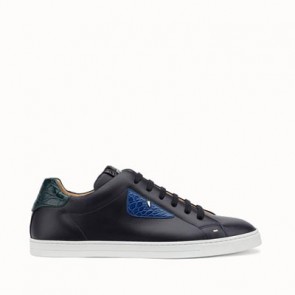Mens Black leather low top sneakers 7E1108A1GNF11EZ