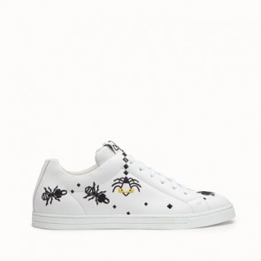 Mens White leather low tops sneakers 7E1160A36SF12XY
