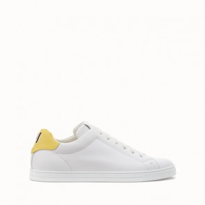 Mens white leather low tops sneakers 7E1165A3X8F13SX