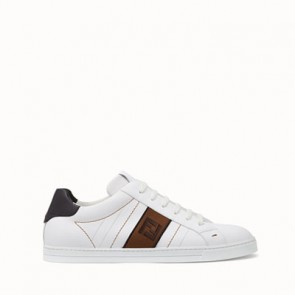 Mens White leather low tops sneakers 7E1166A3XLF13TH