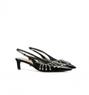 Lady's Gucci Pump With Crystal Chain