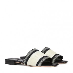 Lady's Gucci Slide Sandal With Web