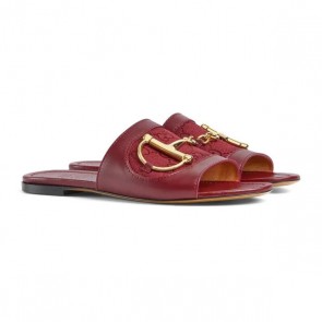 Lady's Gucci Slide Sandal With Horsebit