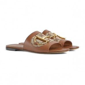 Lady's Gucci Slide Sandal With Horsebit