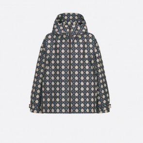 Lady's Dior Macrocannage Waterproof Hooded Jacket