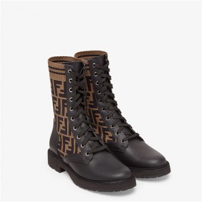 FENDI Rockoko Combat Boots Shoes For Women
