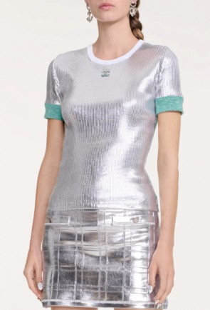 Lady's Chanel Tee-Shirt Silver, Green & White
