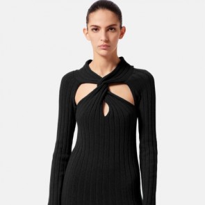 Lady's Versace Ribbed Twisted Jumper