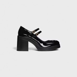 Lady's Celine Tess Babies In Patent Calfskin