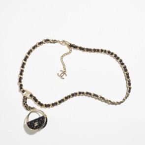 Chanel Belt Metal Resin Lambskin