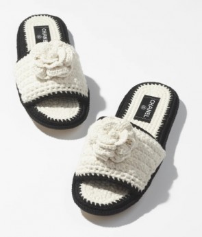 Lady's Chanel Crochet Mules Shoes