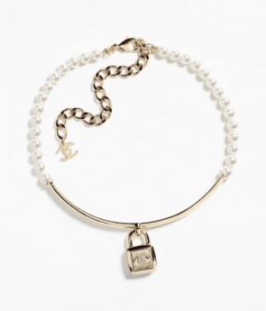 Chanel Choker In Metal, Glass Pearls & Strass