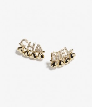 Chanel Heart Stud Earrings
