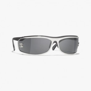 Chanel Shield Sunglasses Silver