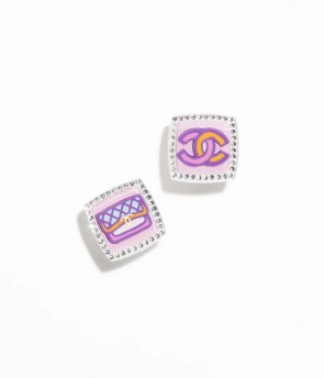 Lady's Chanel Stud Multicolor Earrings Cruise 2023/24
