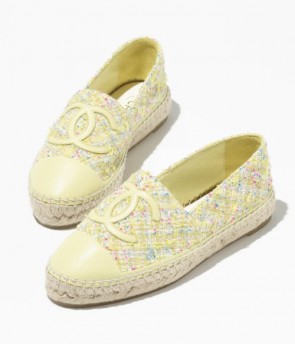 Lady's Chanel Espadrilles Yellow & Multicolor