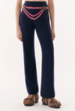 Lady's Chanel Cashmere Pants Coco Neige 2023/24
