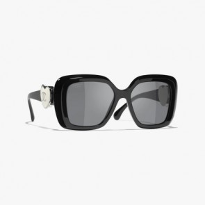 Lady's Chanel Square Sunglasses Black