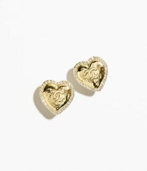 Lady's Chanel Stud Heart Earrings