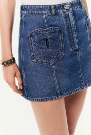 Lady's Chanel Denim Skirt 2024 Pre-Collection
