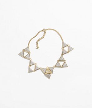 Lady's Chanel Necklace In Metal & Strass