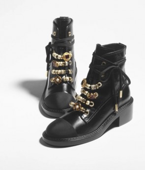 Lady's Chanel Combat Boots