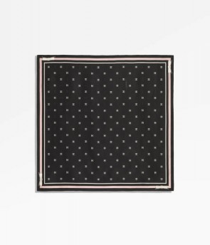 Lady's Chanel Square Scarf in Jacquard Silk Twill