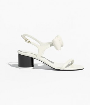 Lady's Chanel Sandals White