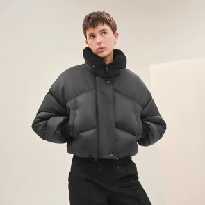 Lady's Hermes Short Puffer Coat