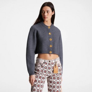 Lady's Louis Vuitton Compact Knit Cropped Cardigan