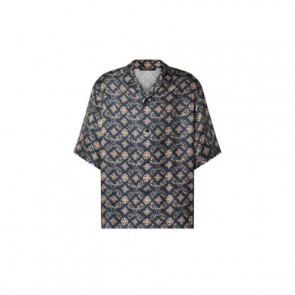 Men's LV Monogram Silk Short-Sleeved Shirt