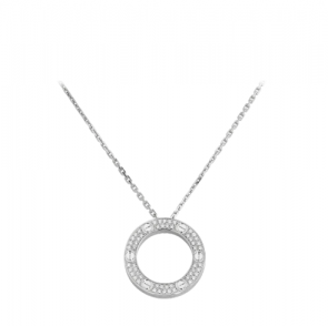 CARTIER LOVE NECKLACE DIAMOND PAVED B7058000 FOR WOMEN