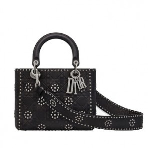Women bag in black studded calfskin M0579VLAF M900