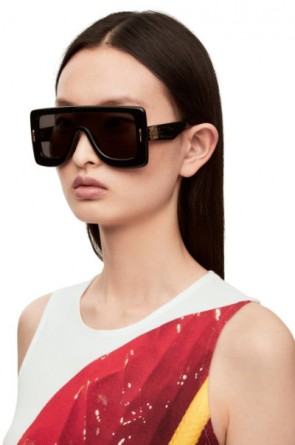 Lady's Loewe Anagram Mask Sunglasses