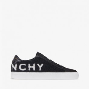 Mens strap sneakers in leather and terrycloth BH0002H08M-004