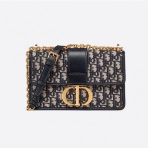 Women's Blue Dior Oblique Jacquard 30 Montaigne Flap Chain Bag M9208utzq_m928