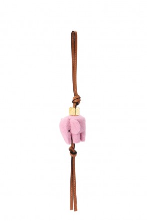 Loewe Elephant Charm In Felt And Calfskin