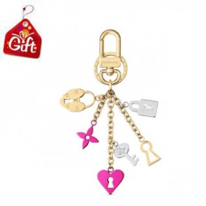 love lock heart and keys bag charm and key holder (for Western Union customers exclusive)