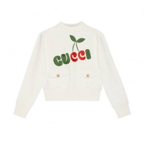Women's Gucci Cherry Print Cotton Sweatshirt Clothes