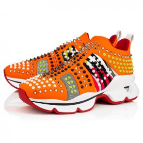 Christian louboutin Funfor Run sneaker shoes Tomate