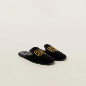 Lady's Miumiu Velvet Slippers