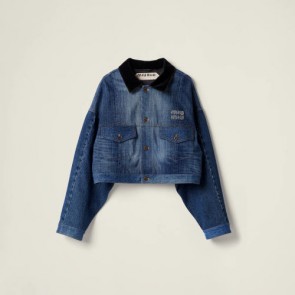 Lady's Miumiu Denim Trucker Jacket