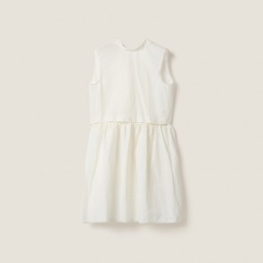 Lady's Miu Miu Slubbed Poplin Dress