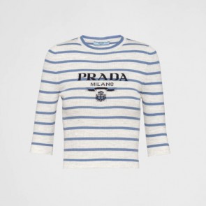 Lady's Prada Superfine Wool Crew Neck Sweater