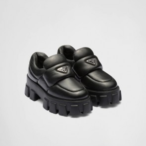 Lady's Prada Soft Padded Nappa Leather Loafers