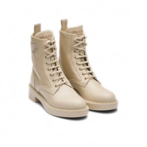 Lady‘s Prada Shoes Brushed leather and Re-Nylon Ankle boots