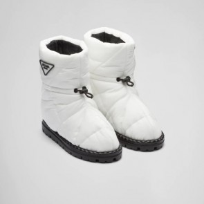 Lady's Prada Padded Quilted Nylon Booties