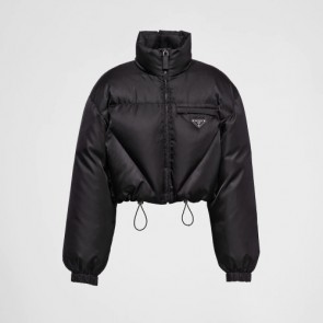 Lady's Prada Re-nylon Gabardine Short Down Jacket